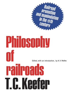 cover image of Philosophy of railroads and other essays
